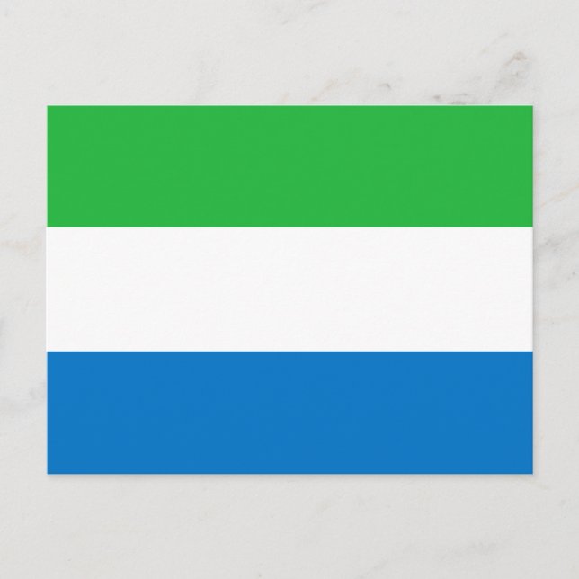 Postal de bandera de Sierra Leona (Anverso)