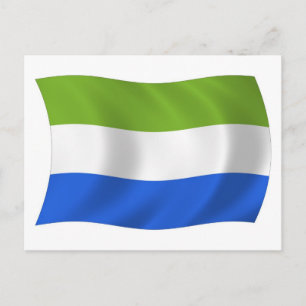 Postal de bandera de Sierra Leona