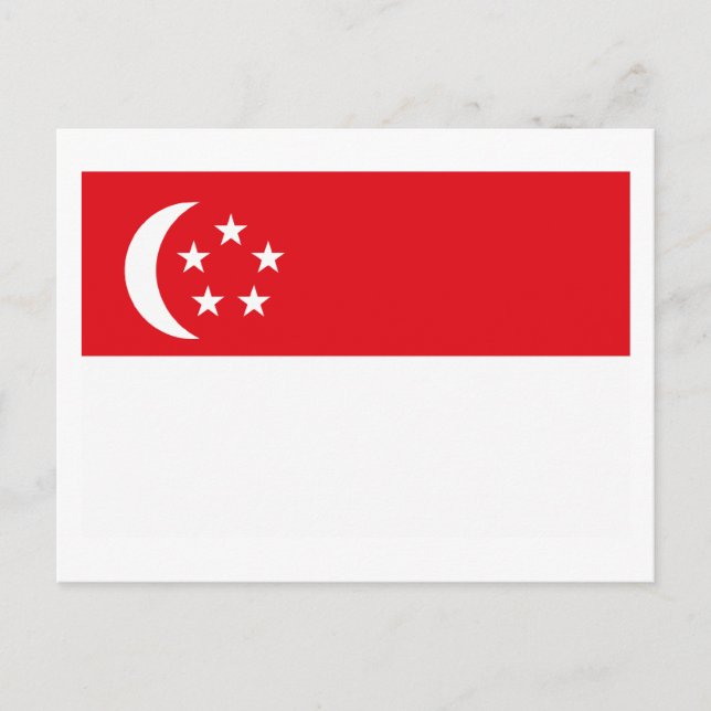 Postal de bandera de Singapur (Anverso)