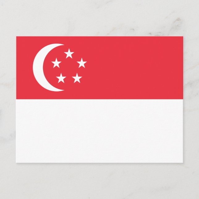Postal de bandera de Singapur (Anverso)