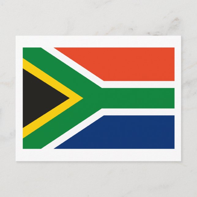 Postal de bandera de Sudáfrica (Anverso)