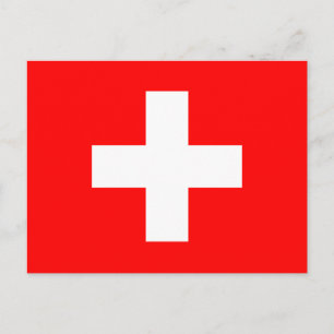 Postal de bandera de Suiza