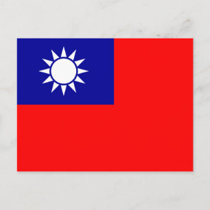 Postal de bandera de Taiwán
