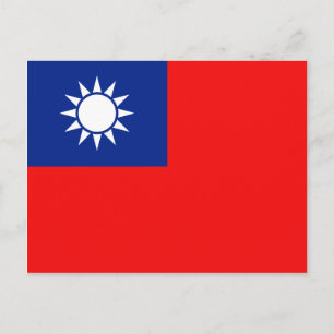 Postal de bandera de Taiwán