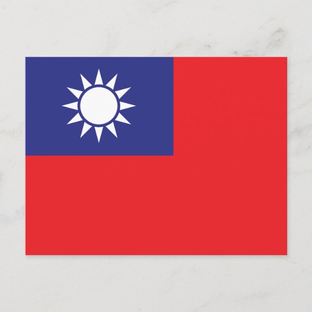 Postal de bandera de Taiwán (Anverso)
