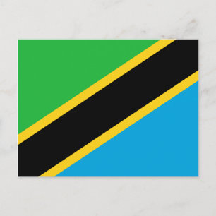 Postal de bandera de Tanzania