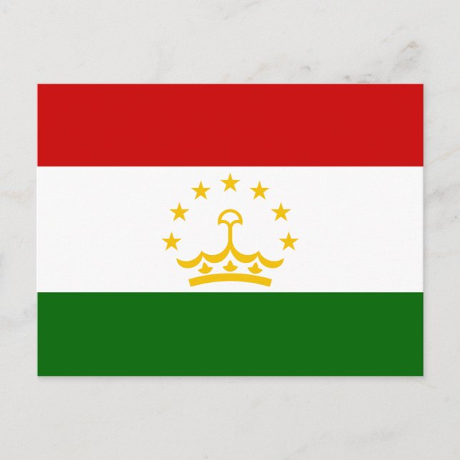 Postal de bandera de Tayikistán (Anverso)