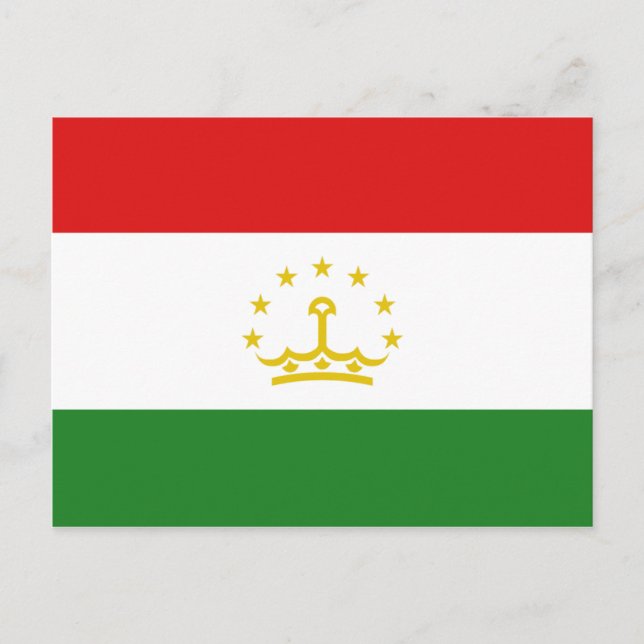 Postal de bandera de Tayikistán (Anverso)