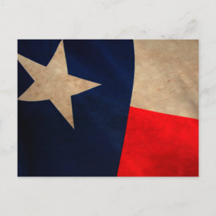 Postal de bandera de Texas vintage