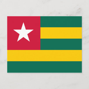 Postal de bandera de Togo