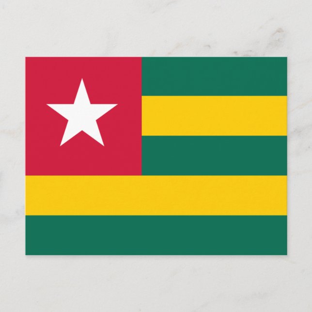 Postal de bandera de Togo (Anverso)