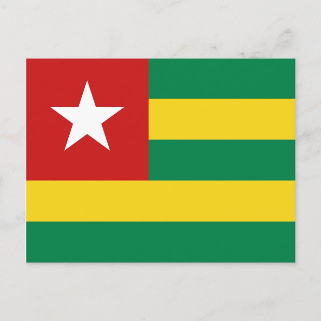 Postal de bandera de Togo (Anverso)