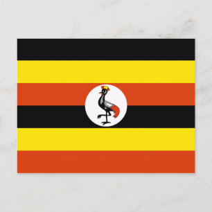 Postal de bandera de Uganda