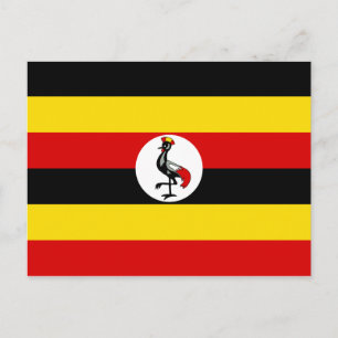Postal de bandera de Uganda