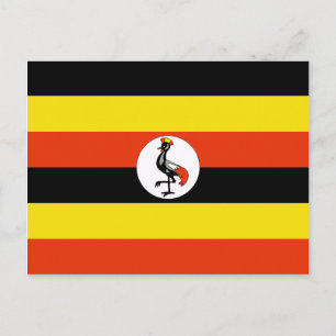 Postal de bandera de Uganda