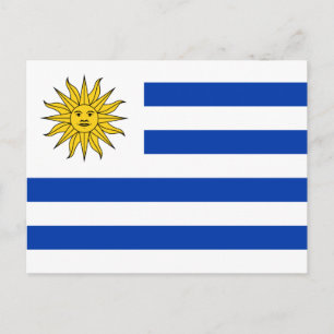 Postal de bandera de Uruguay
