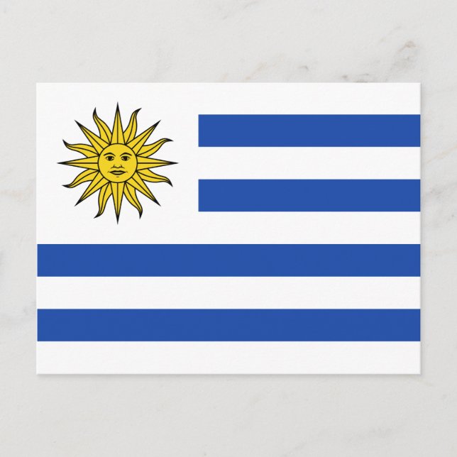 Postal de bandera de Uruguay (Anverso)