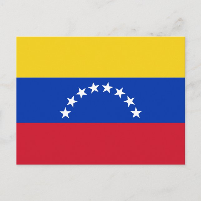 Postal de bandera de Venezuela (Anverso)
