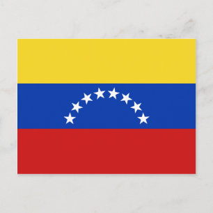 Postal de bandera de Venezuela