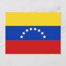 Postal de bandera de Venezuela