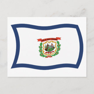 Postal de bandera de Virginia Occidental