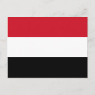 Postal de bandera de Yemen
