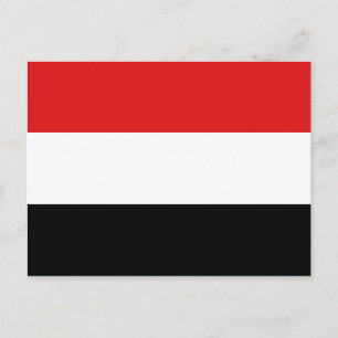 Postal de bandera de Yemen