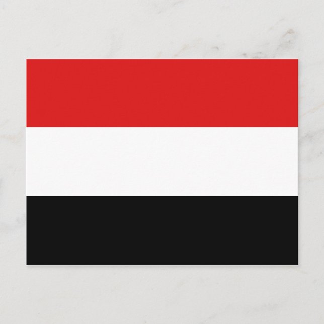 Postal de bandera de Yemen (Anverso)