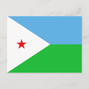 Postal de bandera de Yibuti