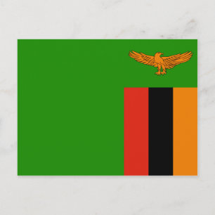 Postal de bandera de Zambia