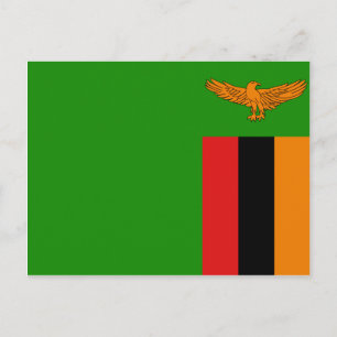 Postal de bandera de Zambia