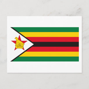 Postal de bandera de Zimbabue
