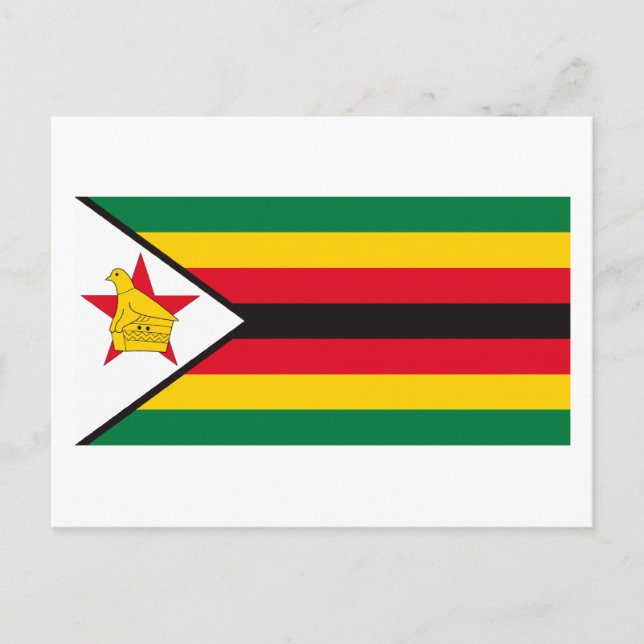 Postal de bandera de Zimbabue (Anverso)