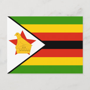 Postal de bandera de Zimbabue