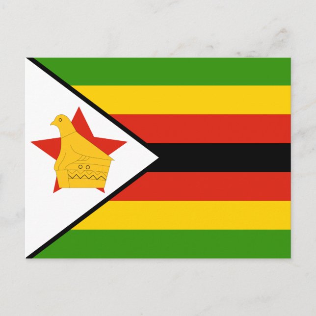 Postal de bandera de Zimbabue (Anverso)
