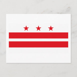 Postal de bandera del distrito de Columbia