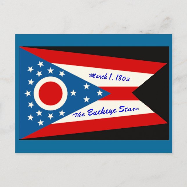 Postal de bandera del estado de Ohio (Anverso)