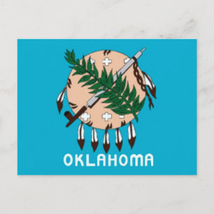 Postal de bandera del estado de Oklahoma