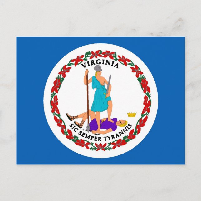 Postal de bandera del estado de Virginia (Anverso)