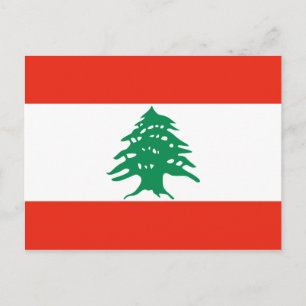 Postal de bandera del Líbano