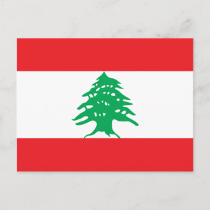 Postal de bandera del Líbano