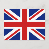 Postal de bandera del Reino Unido