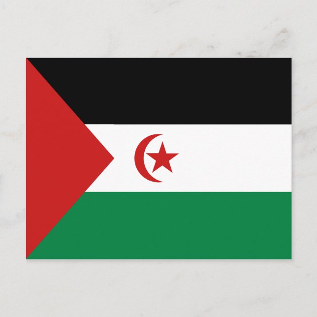 Postal de bandera del Sahara Occidental (Anverso)