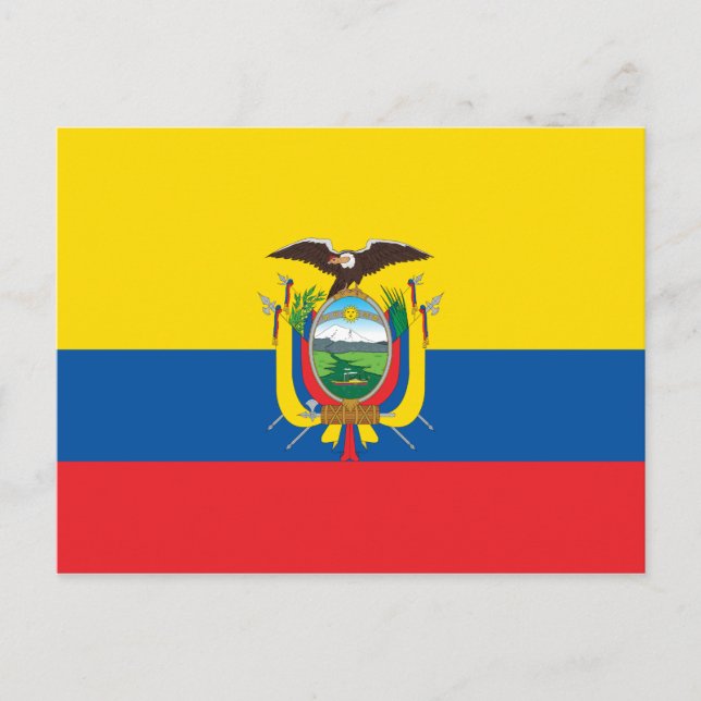 Postal de bandera ecuatoriana (Anverso)