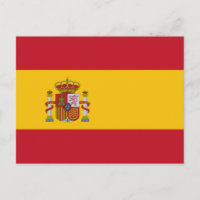 postal de Bandera Española