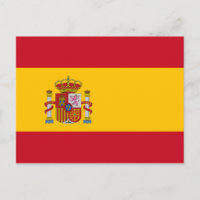 Postal de bandera española