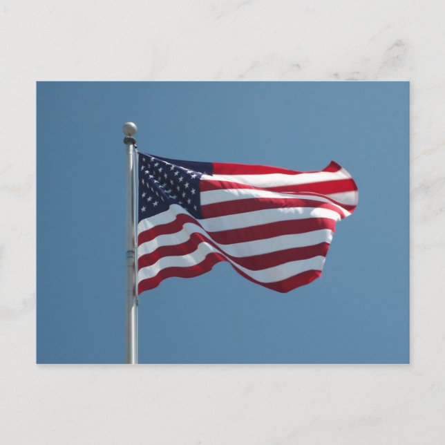 Postal de bandera estadounidense (Anverso)