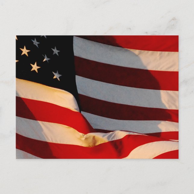 Postal de bandera estadounidense (Anverso)