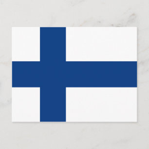 Postal de bandera finlandesa