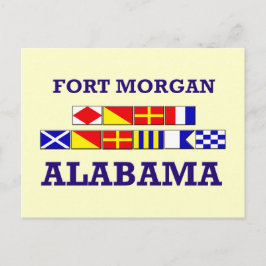 Postal de bandera Fort Morgan